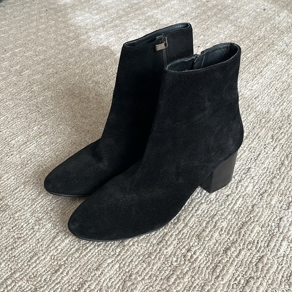 Thursday Everyday Paloma Suede Block Stacked Heel Boots Black size 10 - Picture 4 of 12